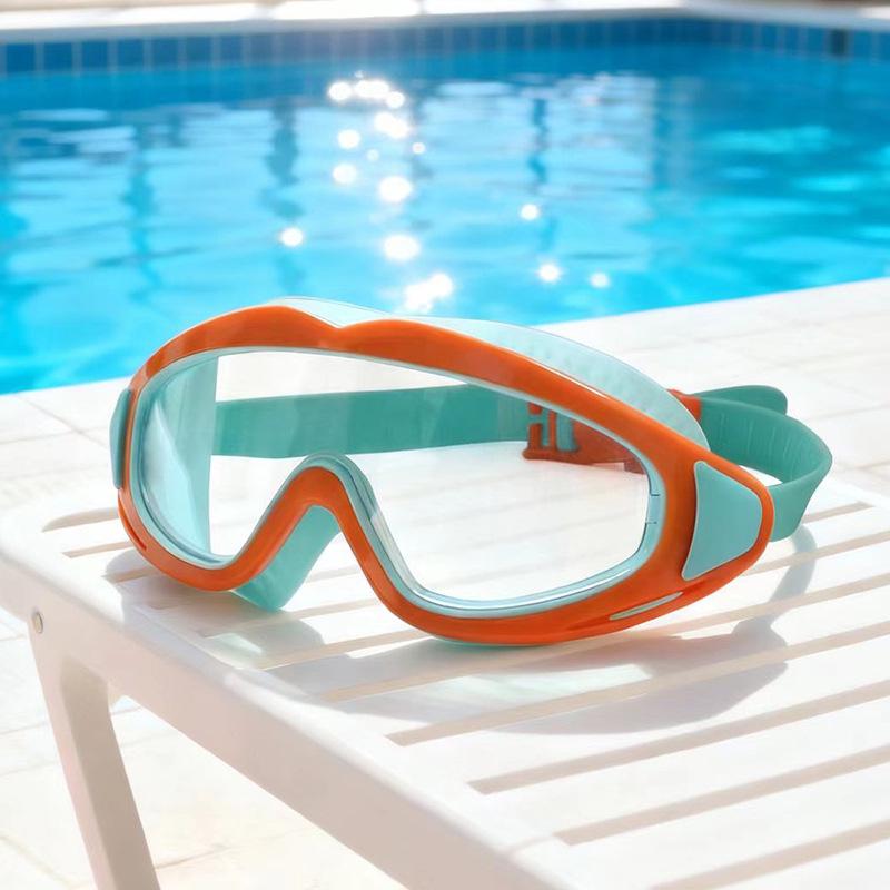 Ruihe RH2110 Kids' Waterproof Anti-Fog Swimming & Diving Goggles with Swim Cap