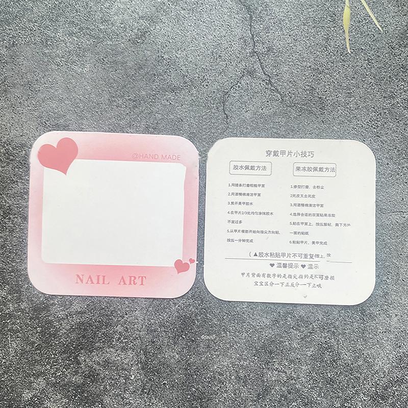 20/50 Sheets 6.5X6.3Cm Nails Packing Cardboard Handmade False Nail Design Swatch Show Cards Manicure Art Display Nailfie Prop