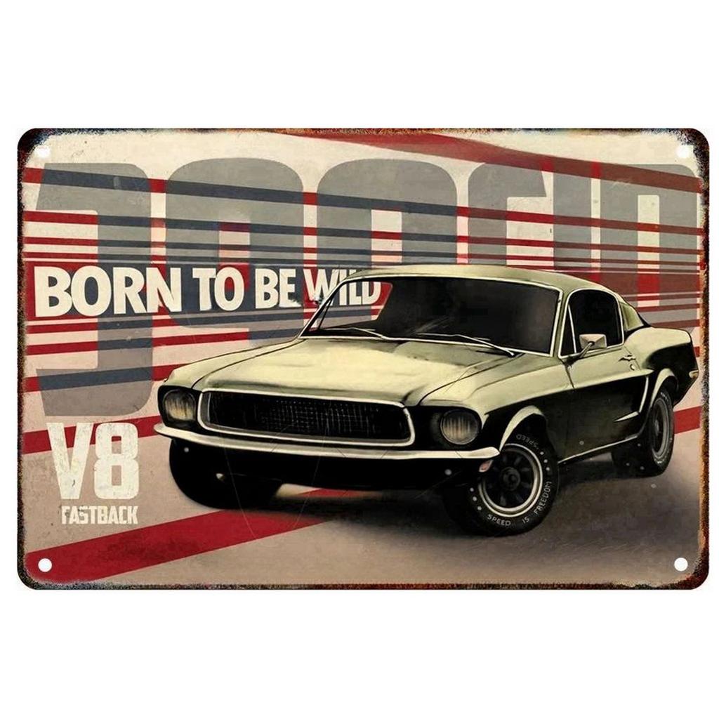 Vintage Metal Tin Signs Classic Car Wall Posters Plate Wall Decor for Home Garden Bars Man Cave Cafe Clubs Retro Posters Plaque