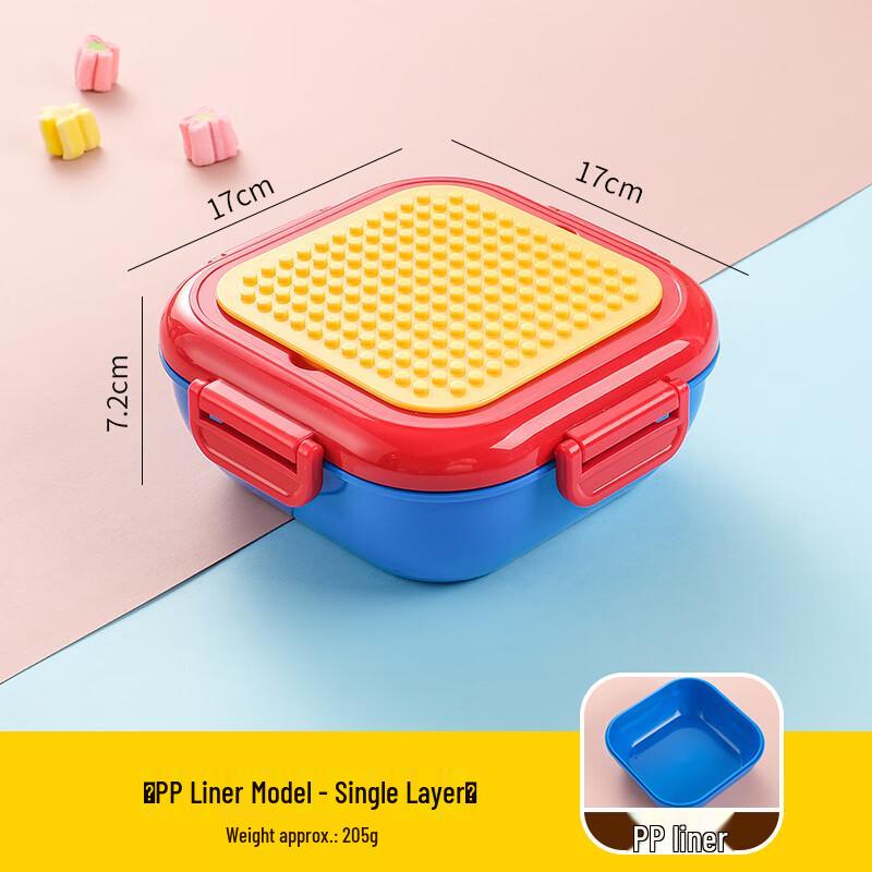 ZISIZ 900ml Red Lid Microwavable Lunch Box Set