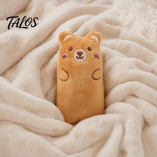 Kitten Teething Toy Stuffed Animal Catnip Toy, Soft Plush Cat Chew Cute Boredom Relief Bear Duck Frog Enrichment for Indoor Cats Kittens