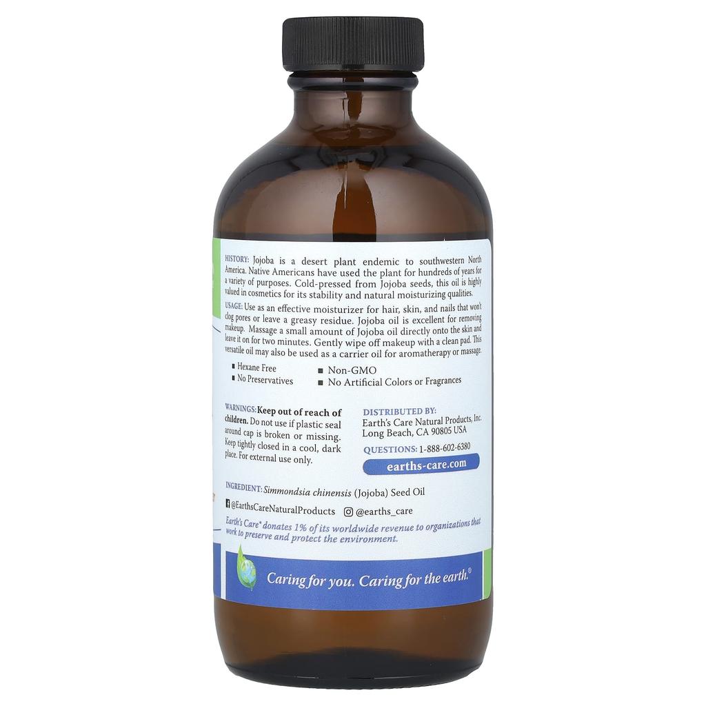 Earth'S Care, Jojoba Oil, 236Ml(8Fl Oz)