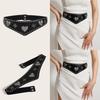 Elegant Leather Waist Accessory With Metal Buckle For Womens Vintage And Retro Outfit