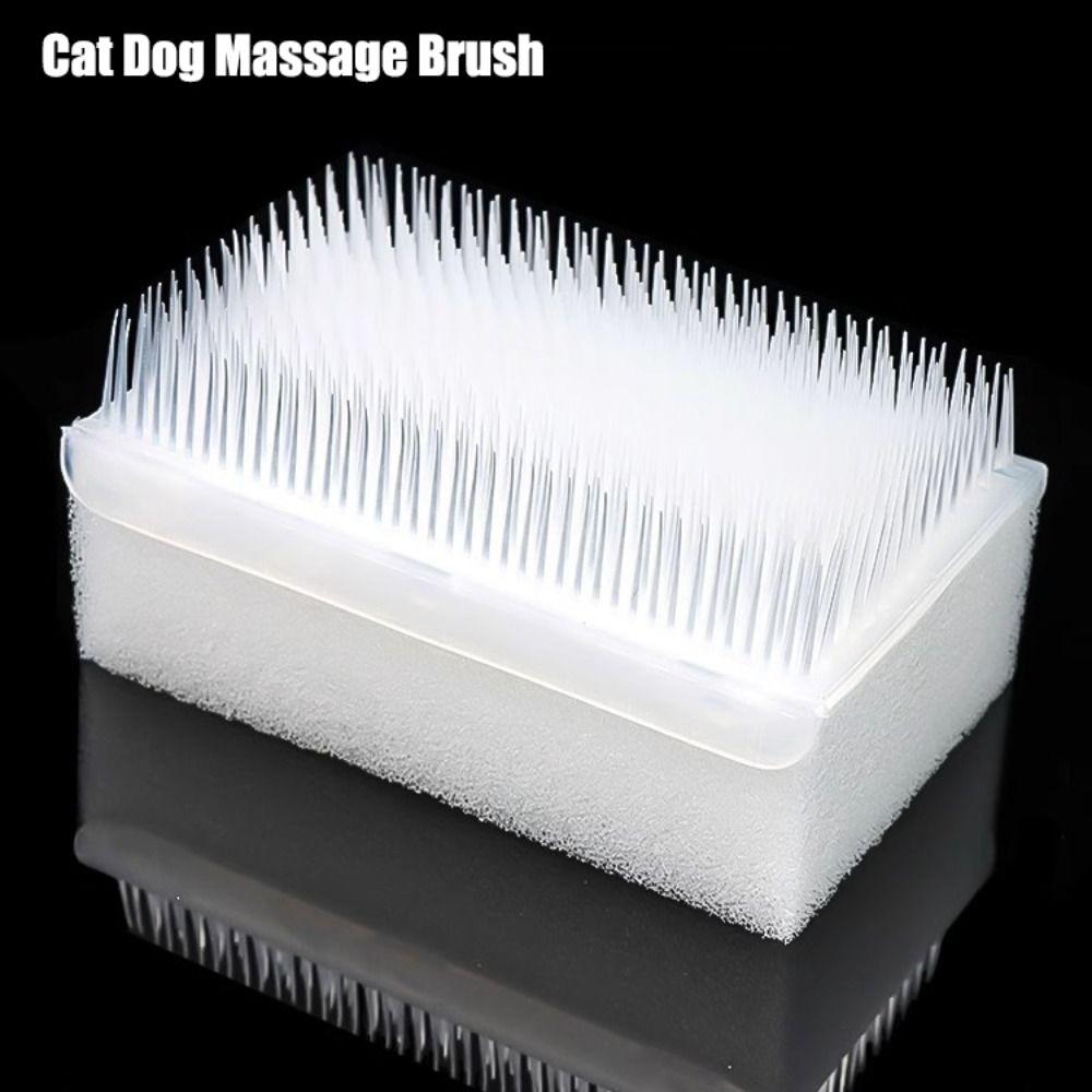 3PCS Hair Removal Cat Dog Massage Brush Multifunctional Sponge Cleaning Brush  Home