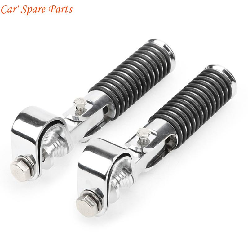 Y4UA Footrest Mount Motorcycle Replacement Foot Pegs Aluminum U Clamp Foldable Footpeg Motorbike Accessory Universal Foot Peg
