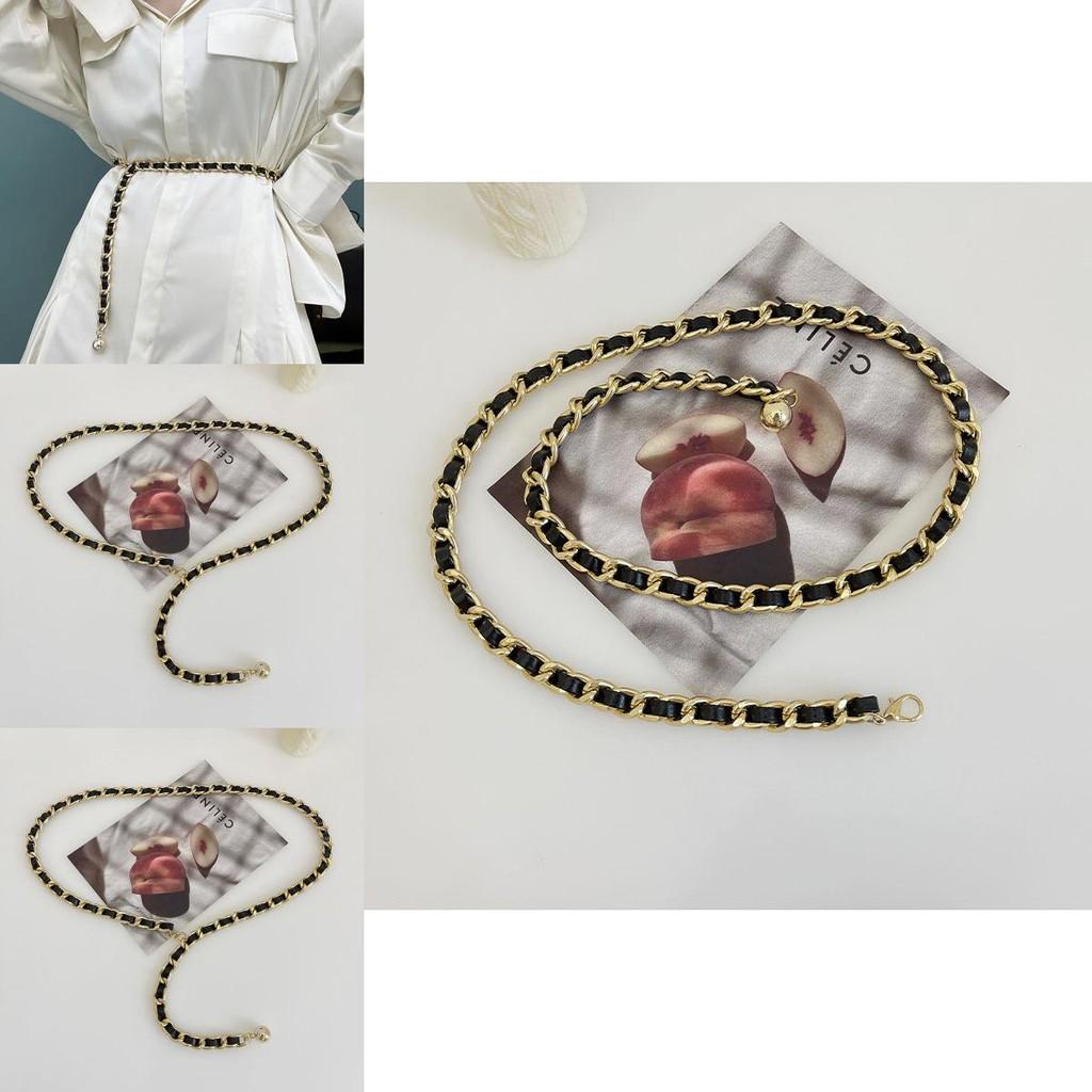 Stylish Women's Gold Metal Waist Chain Belt For Dresses And Suits For Trendy Look