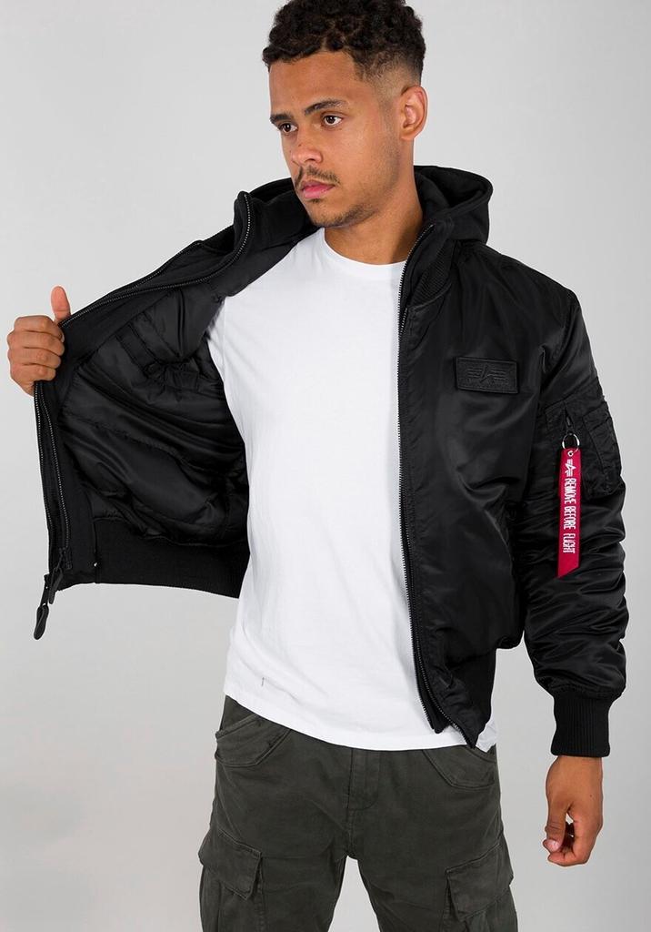 Winter Jacket Alpha Industries MA-1 ZH Back Print (128113) Black/reflective