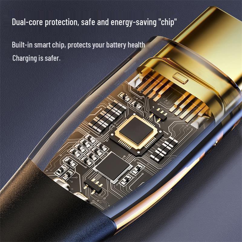120W Transparentes Super-Schnellladekabel Typ-C für Huawei Honor - 6A Flash Charge.