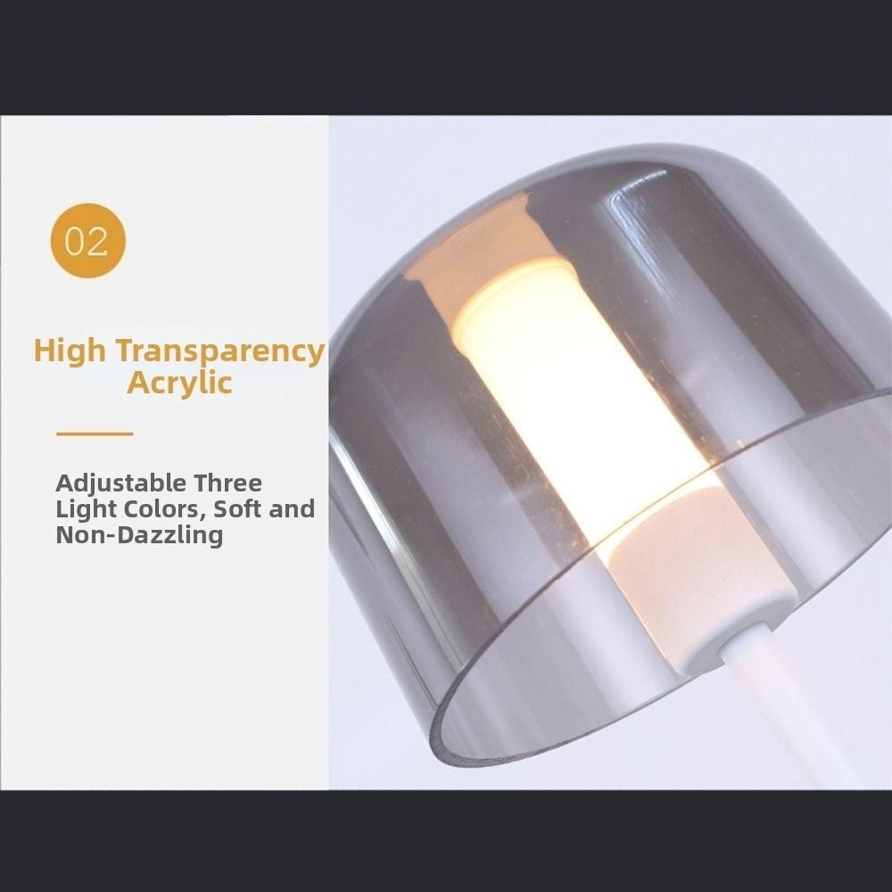 Cordless Retro Table Lamp Dimmable Touch Sensor Rechargeable Desk Light Wireless Lighting USB Rechargeable LED Reading Lamp