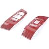 GZXinWei Inner Door Window Lift Panel for Dodge Challenger 2015-2023 Interior Cover Trim Red Carbon Fiber