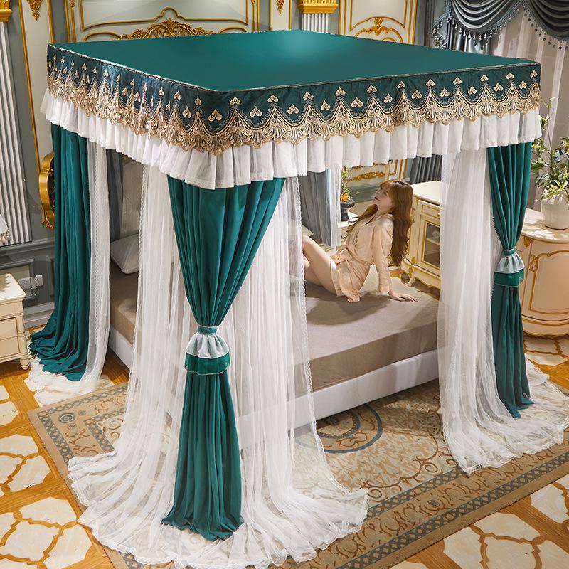 2024 Floor-Standing Double-Layer Palace Style Blackout Princess Mosquito Net with Three Doors
