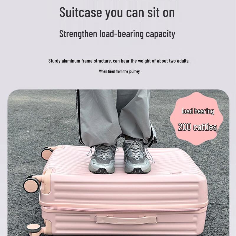 Fashion Zipper Luggage with Universal Wheels