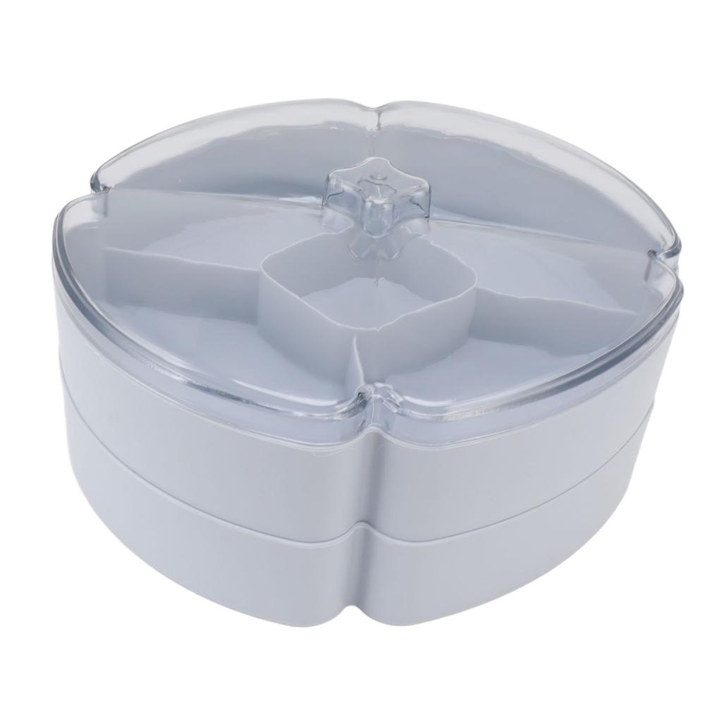 Plastikowa Dzielona Taca do Serwowania Dwuwarstwowe Dzielone Naczynie do Serwowania Patera na Orzechy Cukierki Przekąski Suszone Owoce