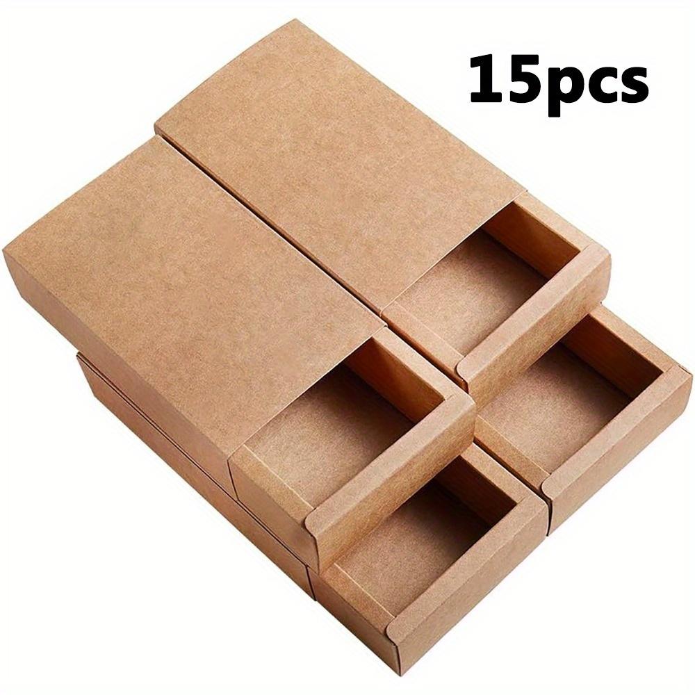 

15 шт. ящиков для хранения из крафт-бумаги, подарочный упаковочный чехол для свадебной вечеринки, упаковка подарков, прямоугольная коробка цвета хаки 15pcs 12×8×2cm