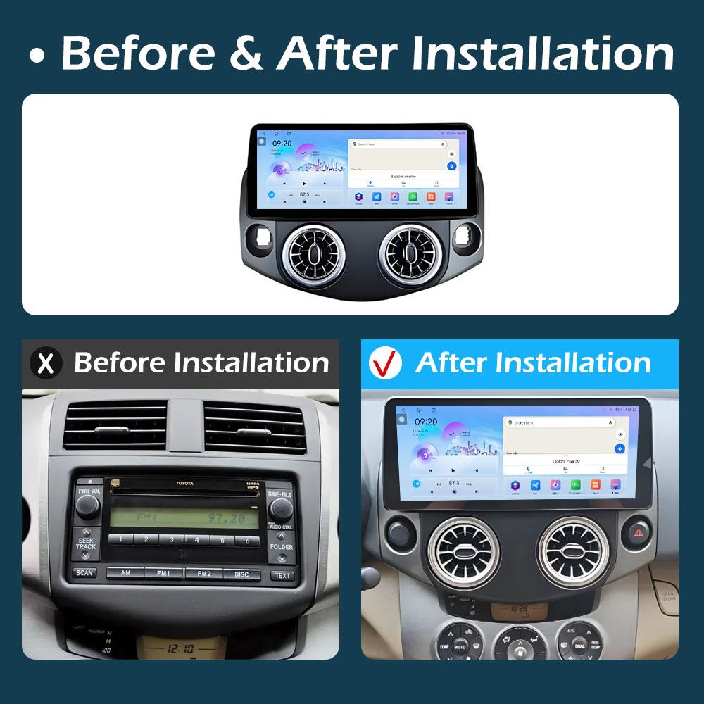 DSP Stereo GPS Navigation for Toyota RAV4 2007 2008 2009 2010 - 2011 Wireless Carplay Android Intelligent System Head Unit WIFI