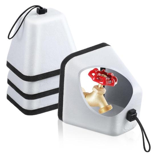 

4 шт. Защитные чехлы для кранов от замерзания, морозостойкие, универсальная изоляционная губка для холодной погоды, простая установка, крышки для наружных клапанов, поливочные краны