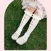 Ballet Inspired Lace Trim Leg Warmer for 3-13Y Girls Stretchy Ribbed Cuffs Soft Combed Cotton Leggings Accessories