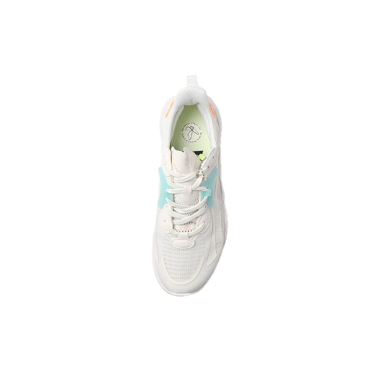 Anta Training Shoes With Shock Absorption And Slip Resistance Women Sneakers White Orange 122127720-3