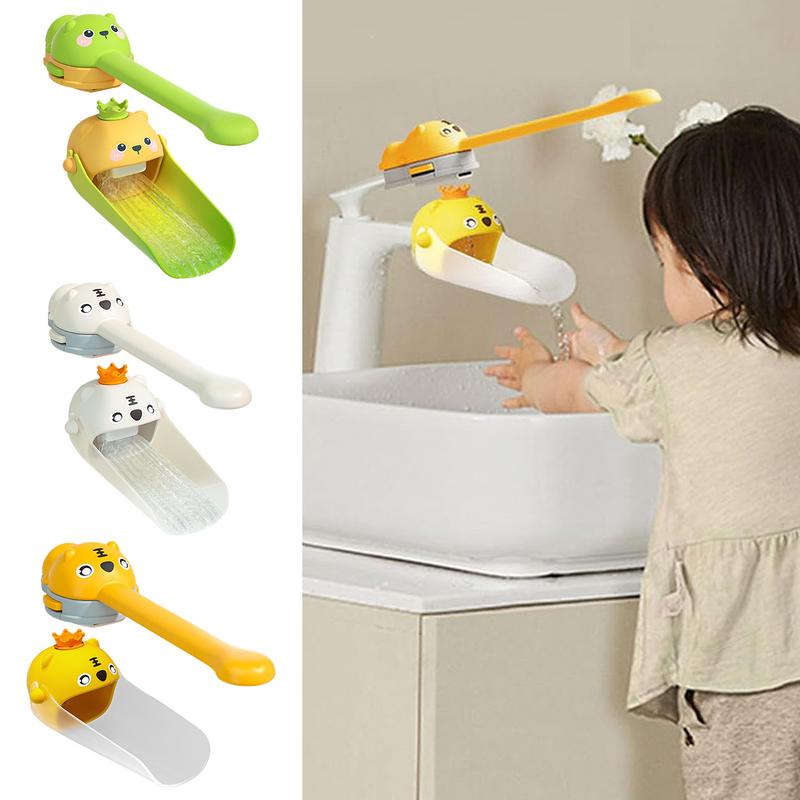 Cartoon Animals Faucet Extender For Kids Hand Washing In Bathroom Sink Accessories Kitchen Convenient for Baby Washing Helper