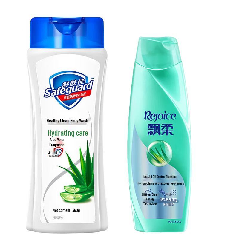 

Safeguard Aloe Vera Shower Gel & Rejoice Oil Control Shampoo Set