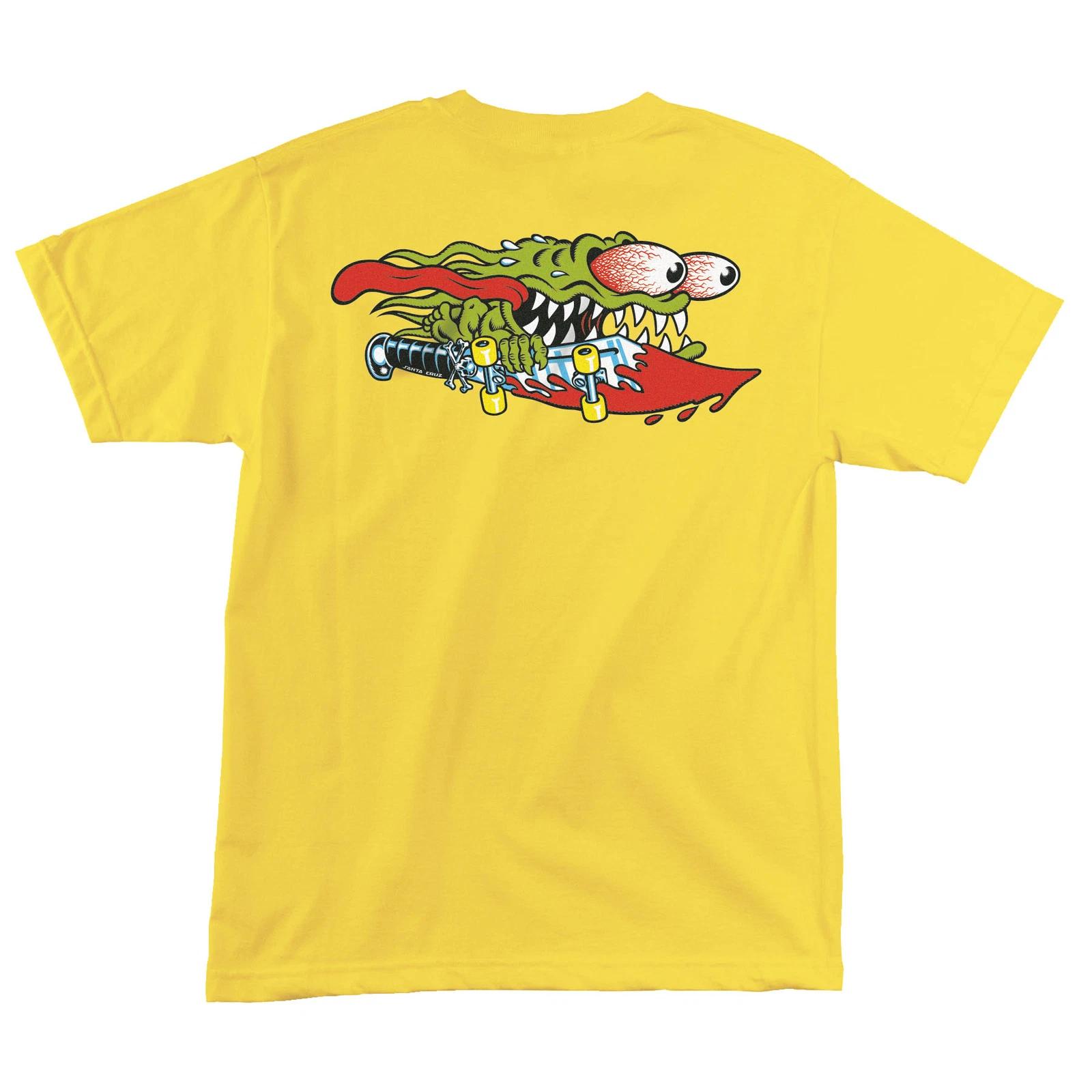 Santa Cruz Keith Meek SLASHER Skateboard T Shirt DAISY YELLOW XXL
