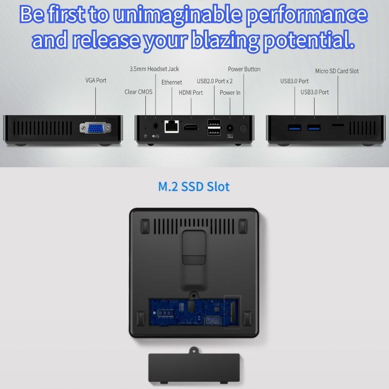 BMAX B1 Mini PC Intel Celeron J3060 Dvi branduoliai 1,6 GHz iki 2,4 GHz 4 GB LPDDR3 64 GB eMMC Intel HD Graphics Wifi bluetooth