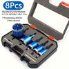 8PCS 6-45mm Diamond Coated Drill Bits Set Ceramic Tile Hole Saw with Position Drill for Glass Marble Granite Stone Porcelain
