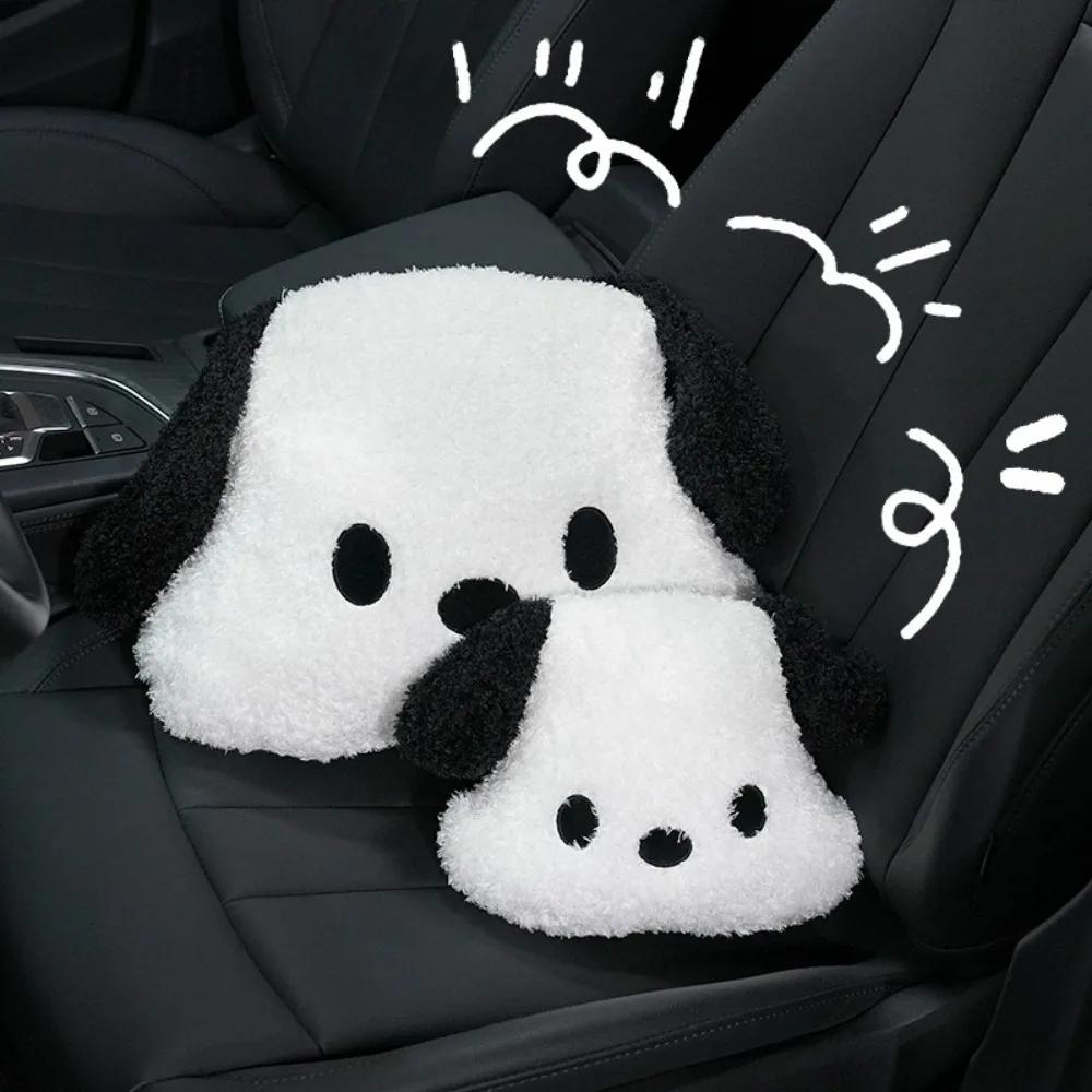 1pcCartoon car headrest neck pillow cute plush dog comfortable car headrest four seasons general car headrest