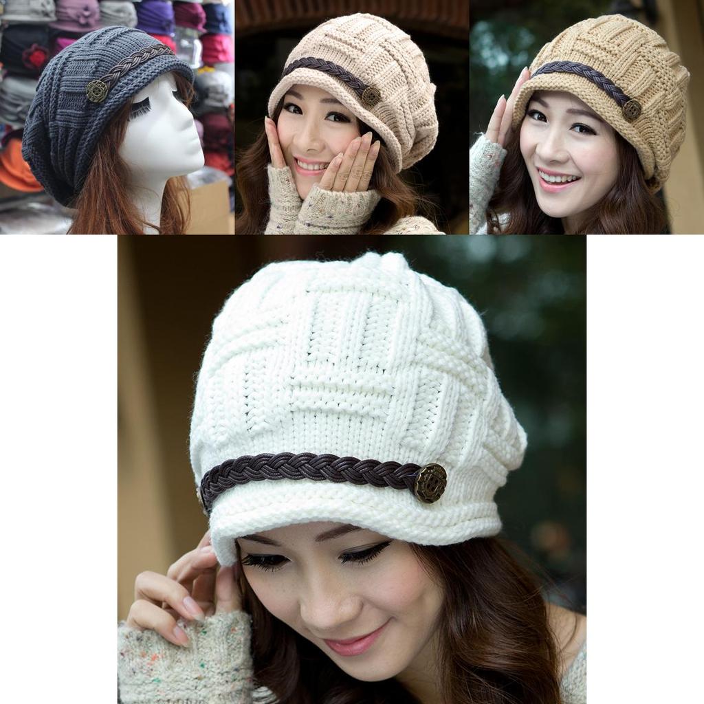 Cap Fashion Kintting Beanie Warm Casual Hats Womens