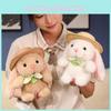Rabbit A In Hat Plush Toy Cartoon Stuffed Animal Doll Decorations Gift Kids