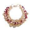 Exaggerated personality street photography trend unique design sense multi-layer chain imitation pearl stacking wearing retro necklace