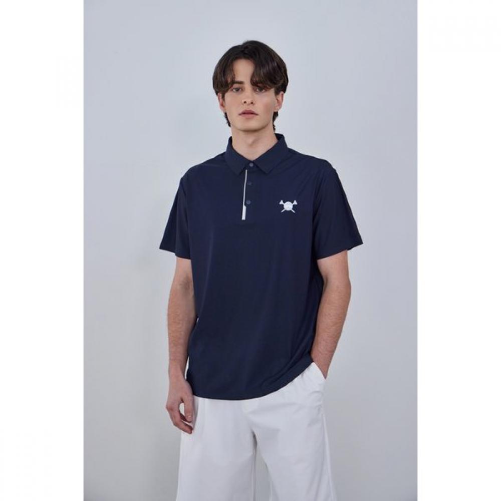 Goxo ComforT FiT Футболка с воротником-стойкой Air Collar Темно-синий L