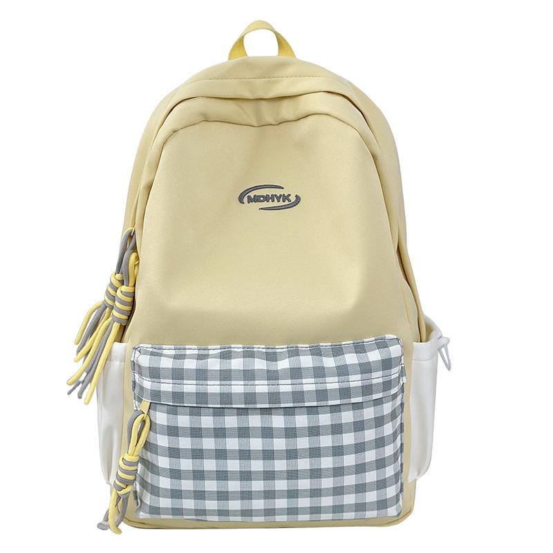 Children's Schoolbags  Girls' Junior High School Students' Plaid Backpacks