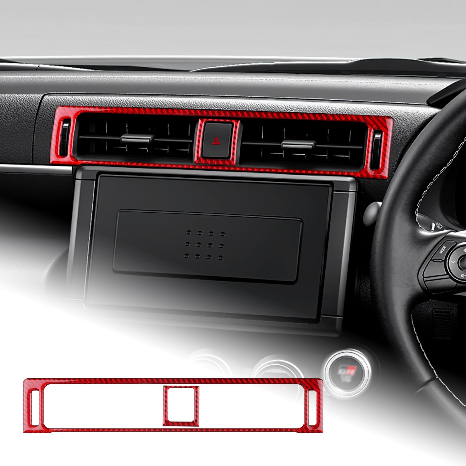 

AIRSPEED Realistic Carbon Fiber Car Central Control Air Outlet Panel Decorative Sticker for Toyota GR86 ZN8 and Subaru BRZ ZD8 Interior Decorative