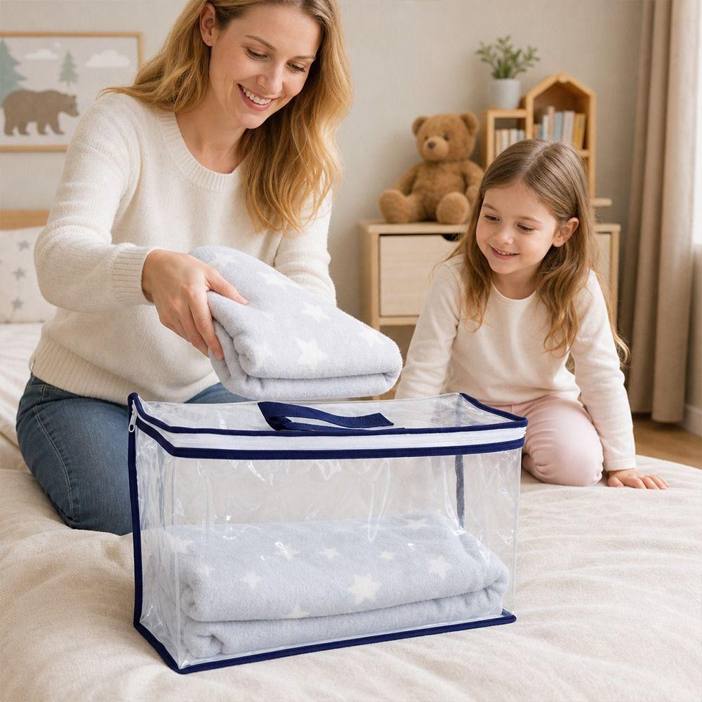 Large Capacity Pillow Storage Bag With Handle Clothes Storage Container  Clothes