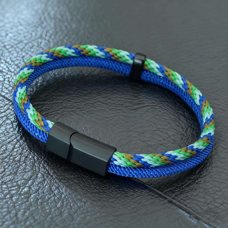 Stilvolles Kordelkettenarmband für Herren 5 Farben erhältlich Magnetischer Verschluss Lässiges Vielseitiges Accessoire Klasse A Kordelarmband Homme