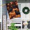 Thanksgiving Delight: Double-Sided Maple Leaf & Pumpkin Crow Garden Flag , Durable Polyester, Perfect for Outdoor and Lawn Decor