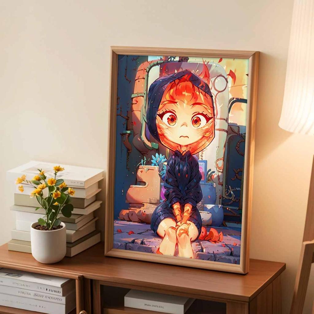 DIY Diamond Painting The Beautiful Little Fire Girl Cross Stitch Kit Mosaic Art Diamond Painting Full Circle Diamond Home Decoration