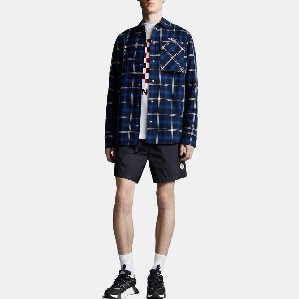Moncler Ss23 Letter Logo Casual Shorts Swim Trunks Men Shorts Navy-Blue I10912C0000653326743