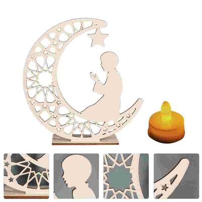 Wall Light Decor Muslim Ornaments DIY Craft Supplies Tea LED Lamp Eid Festival Supply Desktop