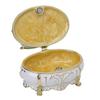 Dressing Table Shaped Trinket Box Decorative Hand Painted Metal Enamel Jewelry   for Rings Bracelets