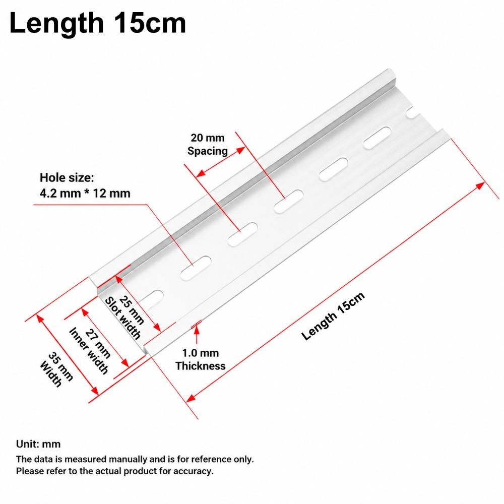 Aluminum DIN Rail Universal Type Terminal Blocks Durable Slotted Guide  Electrical Installation