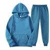 Einfarbiges Hoodie-Set Herren Damen Freizeit-Sportbekleidung Schlichtes Sweatshirt Jogginghose