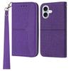 For iPhone 17 Case Woven Texture PU Leather Wallet Phone Cover with Wrist Strap