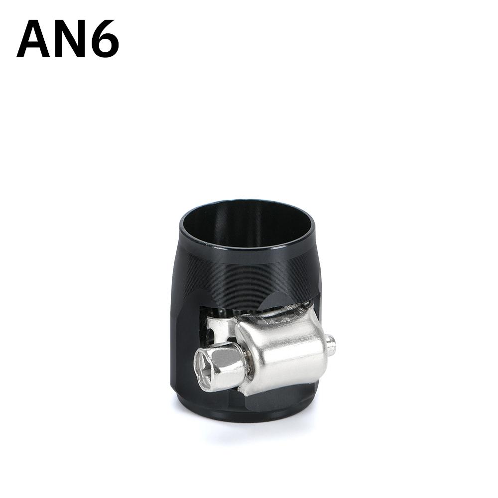 1pcs Hose Clamp AN4 AN6 AN8 AN10 AN12 Fuel Pipe Clip Oil Water Tube Hose Fittings Finisher Clamps Hex Finishers