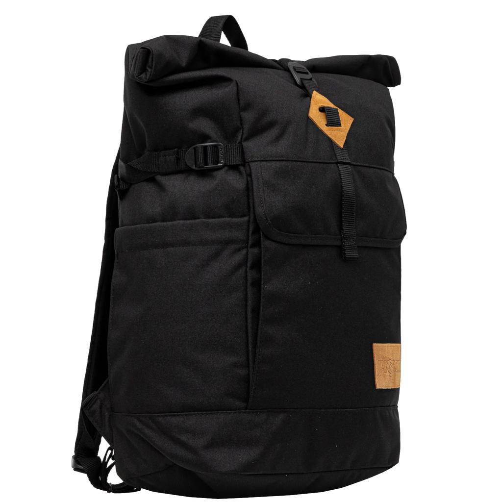 JanSport Hatchet Rolltop Backpack, Unisex Black Backpack