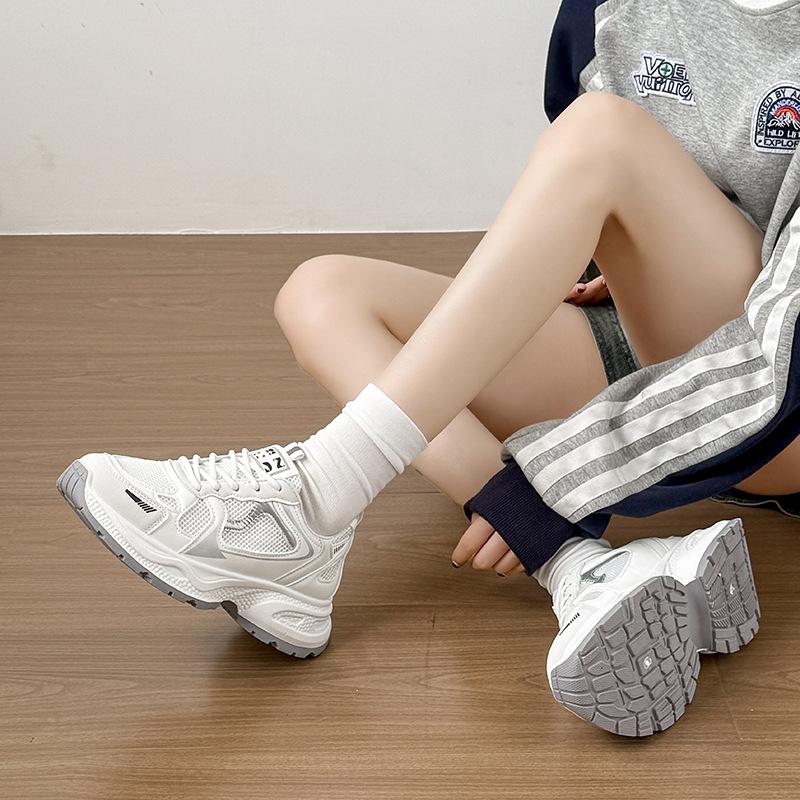 22 new sports shoes spring and autumn breathable mesh non-slip running shoes platform dad shoes