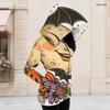 Women Plus Size Long Sleeve Front Zip Hoodie Halloween Printed
