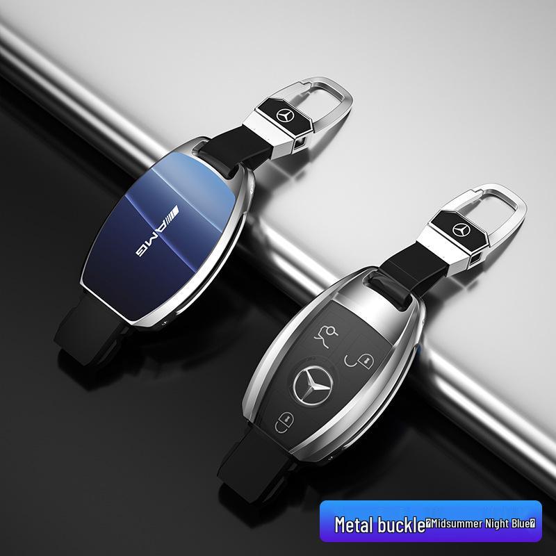 Kompatibelt nøkkelskall og deksel for Mercedes-Benz E-klasse, C-klasse, A200L, GLB, GLC260.