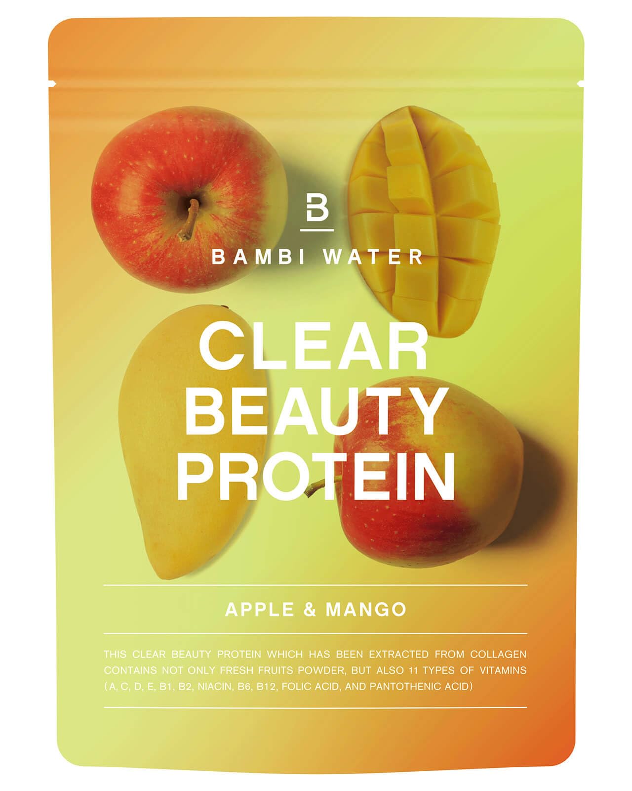 

Bambi Water Protein Прозрачные типы питательных функциональных Примерно 14 порций Без искусственных подсластителей Яблоко-манго Не требуется шейкер Диетический 210г